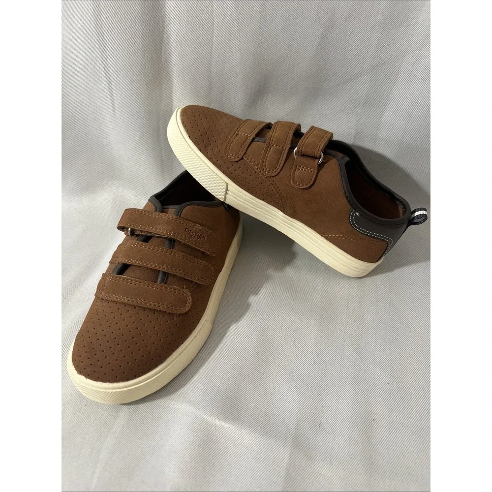 Oshkosh‎ B'gosh brown sneakers three straps size 12